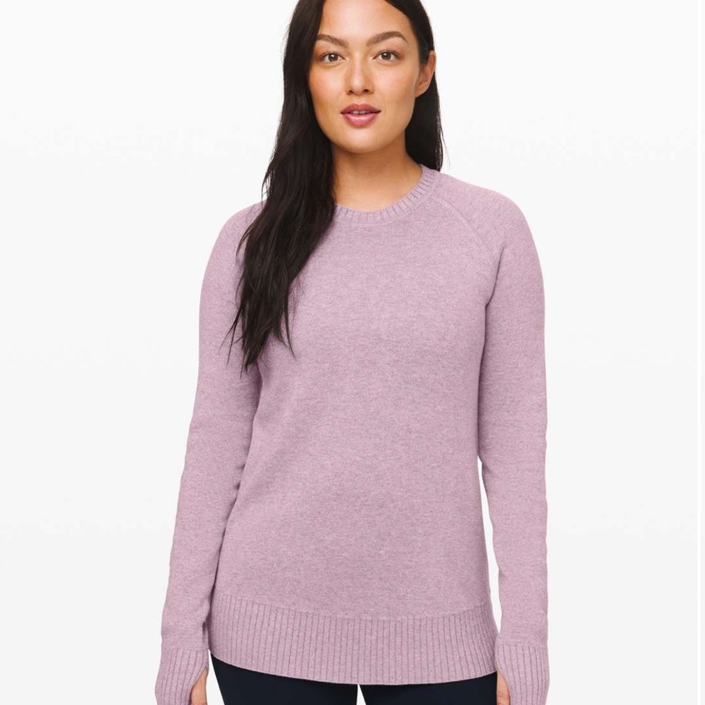 LULULEMON Still Lotus Sweater Reversible *heathered Frosted Mulberry*